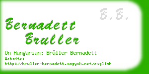 bernadett bruller business card