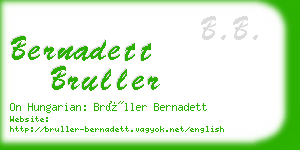 bernadett bruller business card
